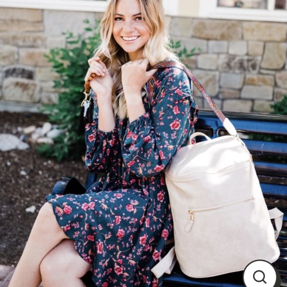 NWOT Vegan Leather Convertible Backpack - Picture 3 of 9